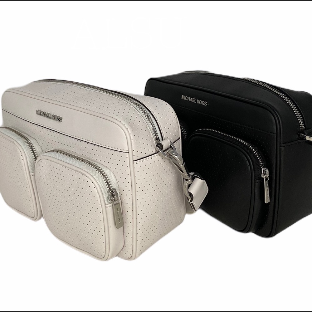 Michael Kors Hanover LG Crossbody Vegan Faux Le Bl - Picture 14 of 14